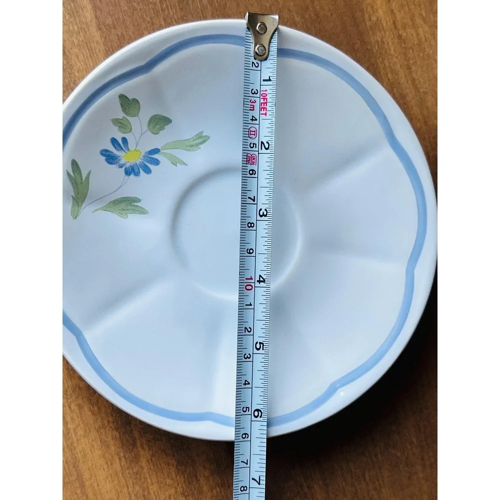 Longchamp Perouges Saucer Hand Painted Bird Floral Lot of 3